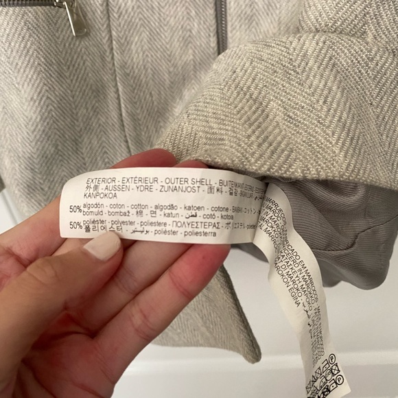 ZARA Long Collarless Blazer Jacket - Size L - Picture 5 of 6